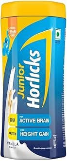 Junior Horlicks Nutrition Drink 500g, Vanilla, Nutrition for Toddlers & Young kids (2-6 years) for Supporting Growth