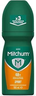 MitchumMen 48HR Protection Roll-On Deodorant & Antiperspirant, Sport, 100ml