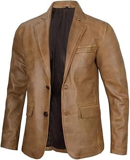 Decrum Motorcycle Mens Leather Jacket - Real Lambskin Biker Leather Jacket for Men