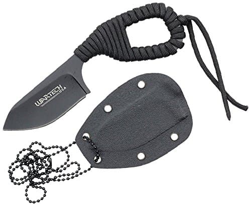 Wartech YC-9107-BK Tactical Neck Knife, Black
