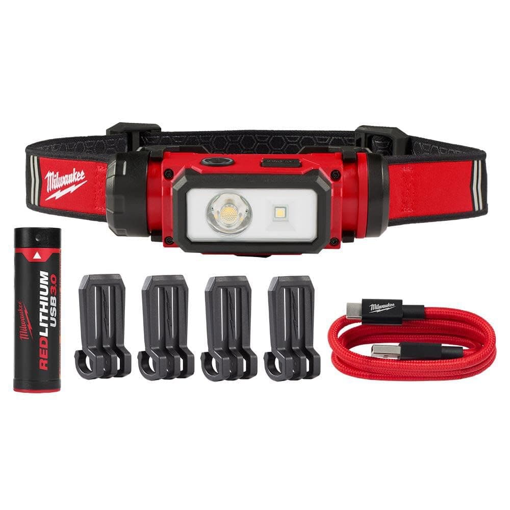 Electric - REDLITHIUM. USB Hard HAT HEADLAMP