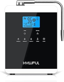 11 Titanium Plates Alkaline Water Ionizer Machine, pH 3.5-10.5 Water Generator and Filter, 6000H-8000H Electrode Life, Filtration System