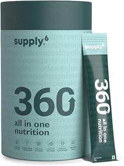 Supply6 360 Ultimate Health Powder for Women and Men | Comprehensive Daily Supplement with 63+ Vitamins, Minerals, Probiotics, and Superfoods | Supports Gut Health, Energy, Immunity
