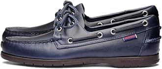 Sebago Endeavor Waterproof Boat Shoes - Leather Moccasins for Men Featuring Leather Sock Lining, 360-Degree Lacing, and Non-Marking, Slip-Resistant Outsoles