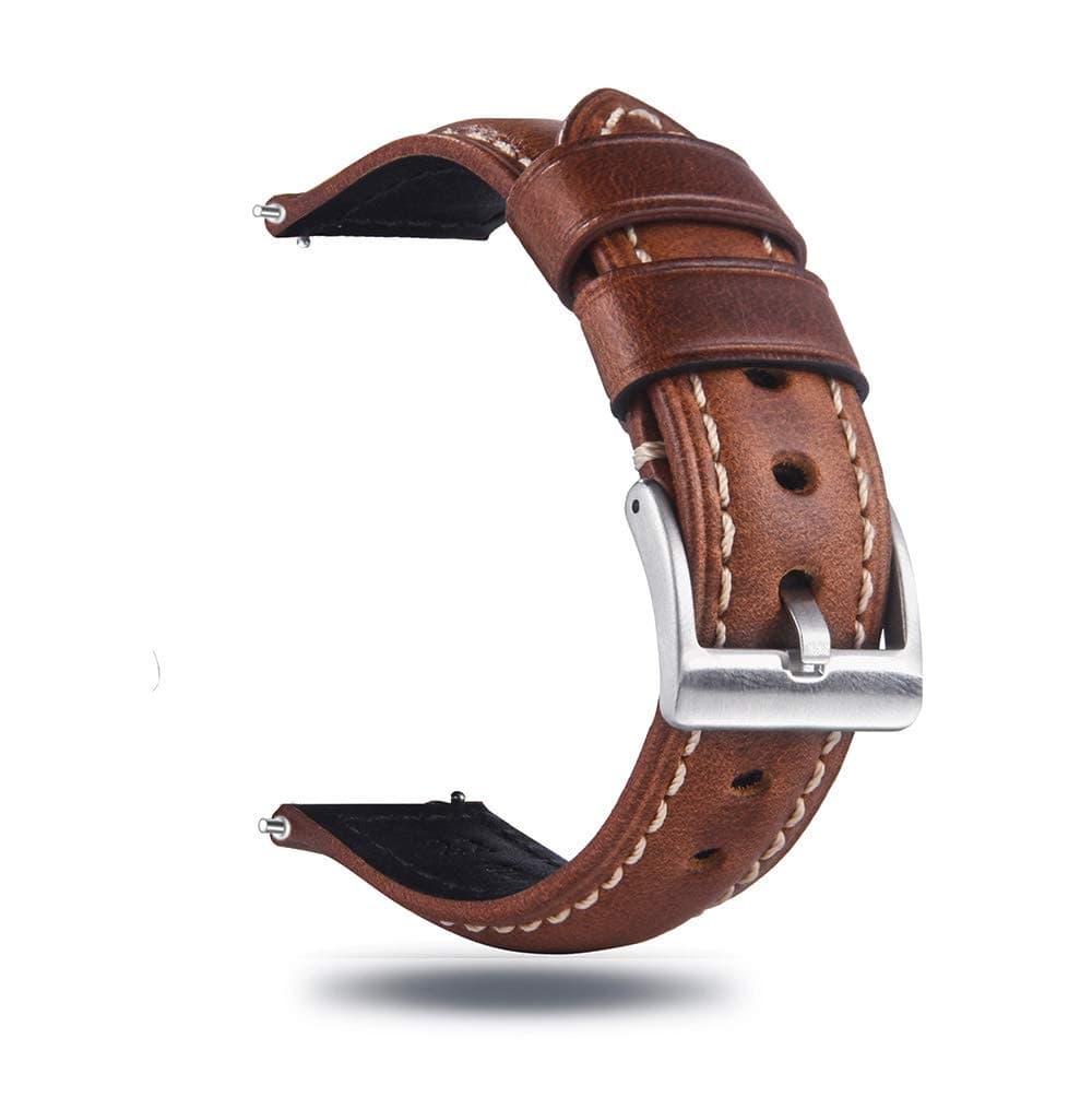 – Quick Release Retro Leather Watch Band,Vintage Pull-up Leather Watch Strap