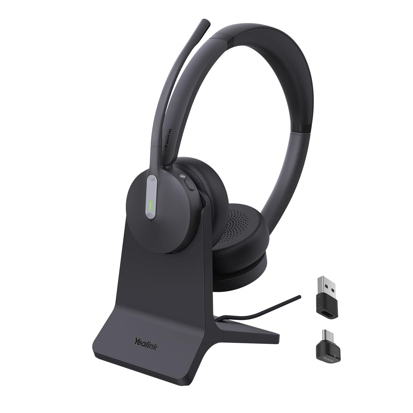 - BH70 Dual Wireless Headset with Mic for Work, Bluetooth Headphone with Teams Certification, up to 35h Talk Time, 147g All-Day Wearing Comfort, Include USB-C/A Dongle & BHC70 Charging Stand