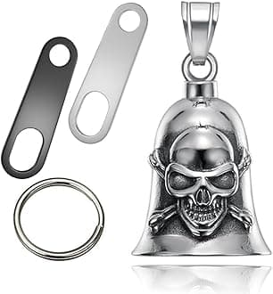 Motorcycle Bell Guardian Angel Good Luck Keyring Safe Pendant Motorcycle Accessories for Men Women Riding Safety