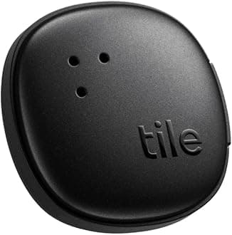 Tile by Life360 Sticker - Small Bluetooth Tracker, Remote Finder and Item Locator for Bikes, Glasses and More, Both iOS and Android Compatible, Phone Finder, Pack of 1 (Black)