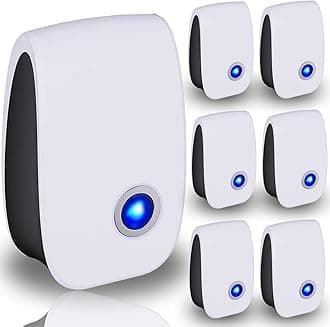 Ultrasonic Pest Control Indoor, Pest Repellent for Rodents, Mosquitoes, Ants, Cockroaches, Rat, Mice, Fleas, Beetles and Other Insects, Non-Toxic, Safe for Humans, Home, Office, Hotel (6 Packs)