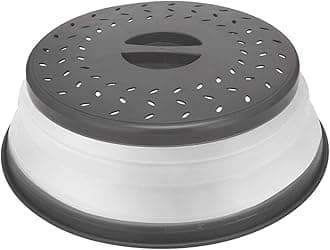 Microwave Cover for Food, Collapsible Microwave Splatter Cover Made of TPR Dishwasher-Safe BPA Free Grey
