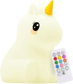 LED Nursery Night Lights for Kids: Baby Girl Gifts, Lumipets Cute Animal Silicone Baby Night Light with Touch Sensor - Portable and Rechargeable Color Changing Lamps for Bedrooms