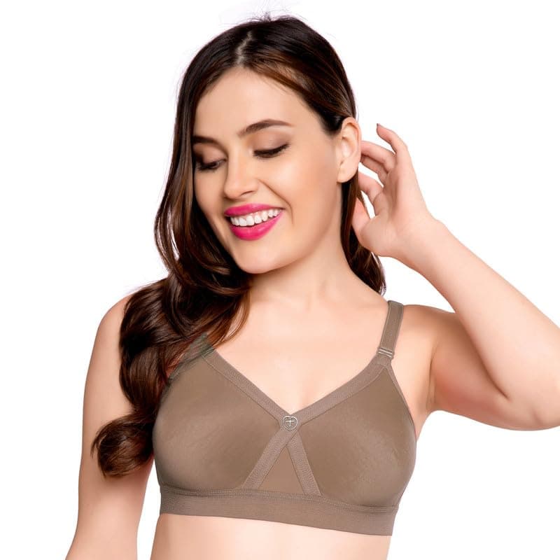 TRYLO Women's Cotton Solid Regular Fit Bra