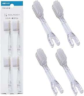 Soladey Ionic Toothbrush Replacement Brush Heads Refill, 4 Count -4 Row Soft Bristle