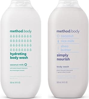 Body Wash Variety Pack, Hydrating Coconut Milk 18 Fl Oz, Simply Nourish 18 Fl Oz (Variety Pack)