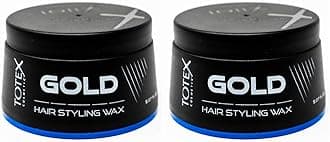 Totex Gold Hair Styling Wax Pack of 2 (2 x 150 ml) | Strong Hold & Natural Shine | Long Lasting Styling Wax for Defined Texture | Professional Unisex Hair Wax