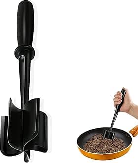YEYUNTO Meat Chopper, Hamburger Chopper, Potato Masher-Professional Multifunctional Heat Resistant Nylon Ground Beef Smasher Kitchen Tools And Gadgets, ​Safe For Non-Stick Cookware