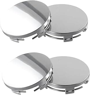 Wheel Center Caps Kit Outer 63mm 2.48 inches Inner 61mm 2.41 inches, 4PCS Car Wheel Center Caps Snap-in, Plastic Car Wheel Center Hub Caps, Pack of 4, Silver