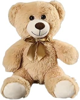 Teddy Bear Stuffed Animals, 13 Inches Teddy Bear Plush Toy Birthday Christmas Valentine’s Day Gift for Kids Girlfriend (Light Brown)