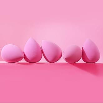 BEAKEY Latex-Free Blender Makeup Sponge for Blending, Pink Makeup Sponges Set, Soft Beauty Sponge, for Flawless Application of Liquid, Cream, and Powder Cosmetics