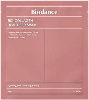 Wholesome First Korean Bio Dance Bio-Collagen Mask, Made in Korea, Bio Collagen Face Mask, Hydrating Overnight Hydrogel Mask, Pore Minimizing, Elasticity 34g.