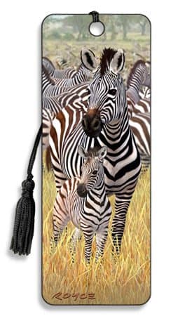 Cheatwell Games - 3D Bookmark - Zebras