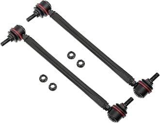 Adjustable Front Stabilizer Sway Bar End Links Kits 275MM-315MM (Overall Length Bolt to Bolt), Ball Joint Stud Size 10mm, Aluminum Sway Bar