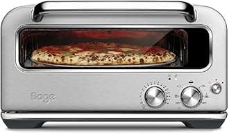 Sage - The Smart Oven Pizzaiolo – 12" Countertop Pizza Oven, 400°C, 7 Presets, Brushed Stainless Steel – Authentic Wood-Fired Style Pizza in 2 Minutes - UAE Version, 2 Year Manufacturer Warranty