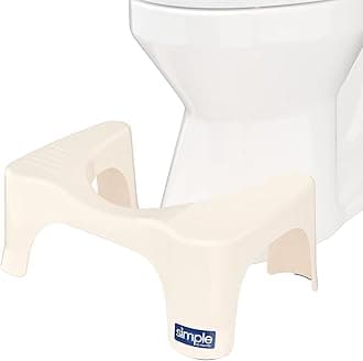 Simple Bathroom Toilet Stool, Buttercream 7", Ergonomic Stool – Posture-Enhancing Bathroom Footrest for Improved Digestion & Constipation Relief