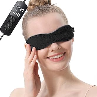 Aroma Season Heated Eye Mask for Dry Eyes, Warm Eye Compress with Flaxseed Graphene FIR for MGD, Dry Eye Syndrome, Chalazion Blepharitis Stye Eye Treatment, Steam Moist to Unclog Glands (Black)