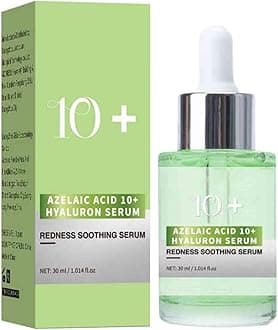 Azelaic Acid 10 Hyaluron Redness Soothing Serum, Facial Serum for Sensitive skin, Hyaluronic Acid, Spot Care, Natural Color, Vegan