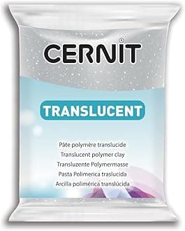 CERNIT Transparant Clay 56g, Translucent White, 7 x 5.5 x 1.5 cm