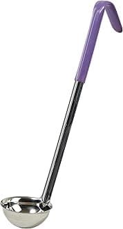 Winco One Piece Stainless Steel Ladle, 2 Ounce, 12.5", Purple