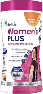 Women's Plus Caramel Nutrition Drink 400 g Jar, Nutrition for strong Bones with 100% daily Calcium & Vitamin D - No Added Sugar
