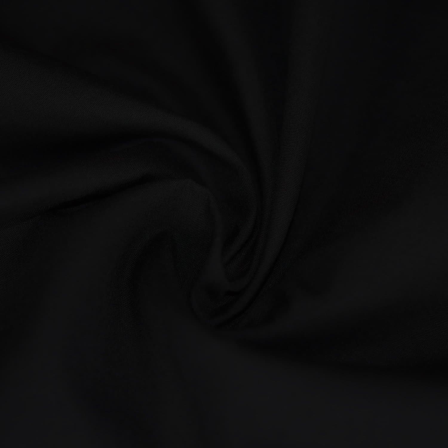 Plain Solid Dyed Polycotton Pre Shrunk Fabric Material Linings Dress Making Crafts Home Décor Table Cloth Sheeting Quilting | 60+ Colours | 45” - 112 cm Wide (Sold by The Half Metre, Black)