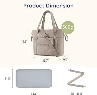 mommore Diaper Bag Tote Small Baby Bag with Insulated Pockets, Lightweight Mommy Tote with Stroller Straps, Nurse Gym Travel