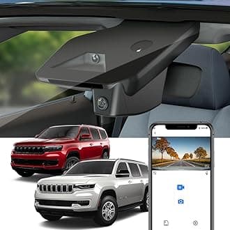 Fitcamx 4K Dash Cam Suitable for Jeep Wagoneer 2022-2026 & Grand Wagoneer L S (HD2-D4150), Integrated OEM Look, UHD 2160P Video, Built-in WiFi & APP, Loop Recording, G-Sensor, Plug & Play, 64GB Card