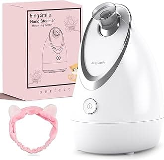 Facial Steamer for Face, 3 in 1 Face Steamer for Facial Deep Cleaning, Compact Nano Steamer - Aromatherapy, Adjustable Nozzle Warm Steam for Home SPA, Face Steamer for Sinuses with Hairband
