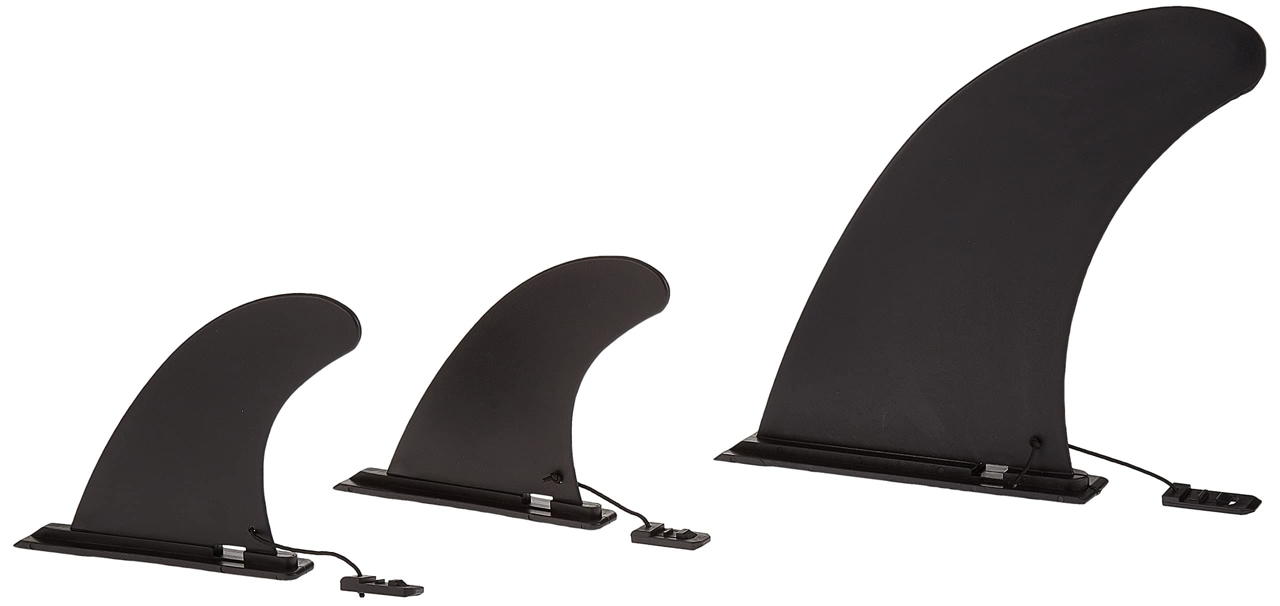 Replacement Fins For Inflatable Stand Up Paddle Board, Black, Set of 3