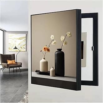 Decorative Painting of Meter Electric Meter Decorative Painting Cover Poster Mural Frame Home Living Room Wall Art(Blue,50x70cm)