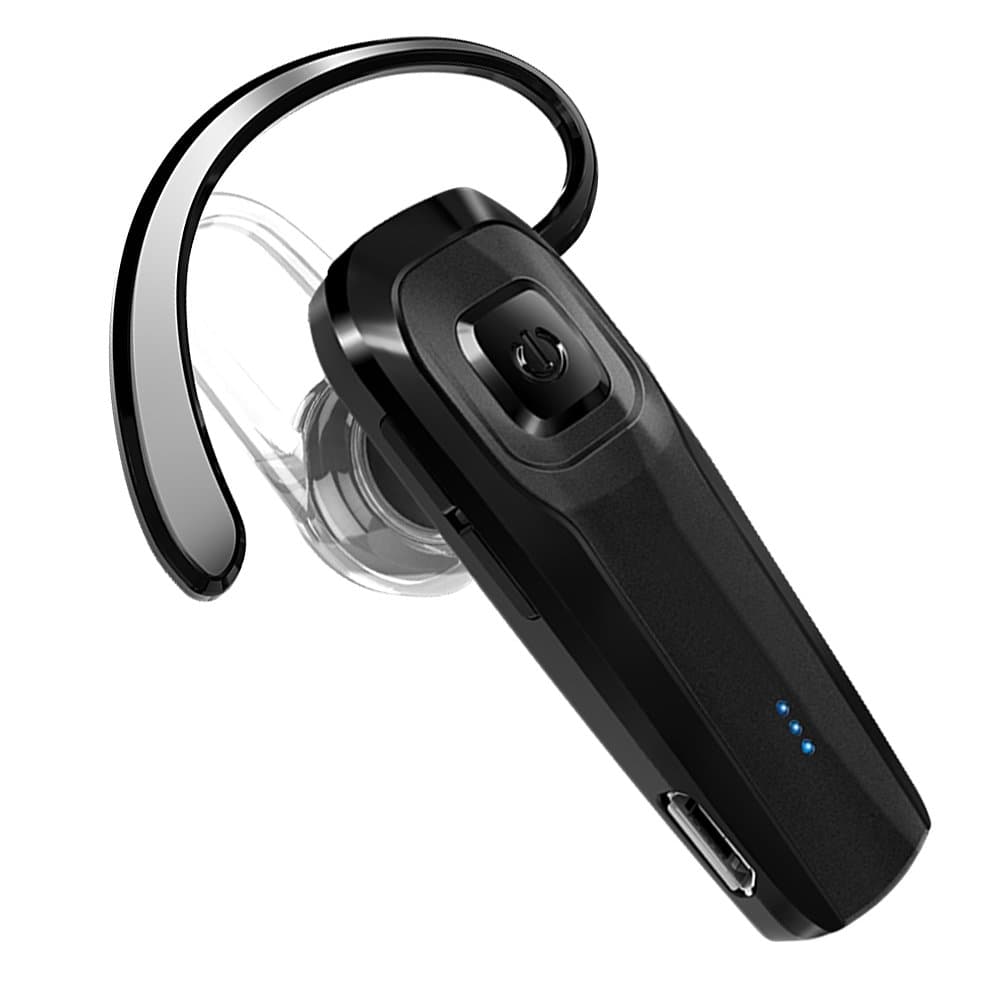 Bluetooth Headset, M26 Bluetooth Earpiece Handsfree V5.0 Wireless Headphone with Noise Cancelling and Microphone Compatible for Android iPhone Cell Phone Laptop - Black