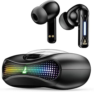 Airdopes Drift TWS in Ear Earbuds, 40hrs Playback, Beast Mode(40ms Latency), 4 Mics with ENx, Car-Shaped ID with RGB LEDs, ASAP Charge, IWP Tech, BT v5.4 & IPX4 Resistance(Black Sabre)