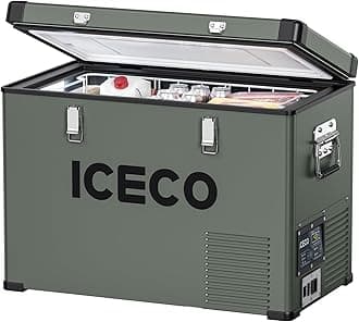 VL45 Portable Refrigerator with SECOP Compressor, 45Liters Platinum Compact Refrigerator, DC 12/24V, AC 110-240V, 0℉ to 50℉, Home & Car Use (Without Insulated Cover)