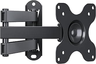 BONTEC Universal Tilting TV Wall Mount, Fits 13-30 Inch Curved and Flat TVs up to 15kg, Full Motion Adjustment, Space-Saving TV Wall Bracket, Retracts 50mm from Wall, VESA 75x75/100x100mm