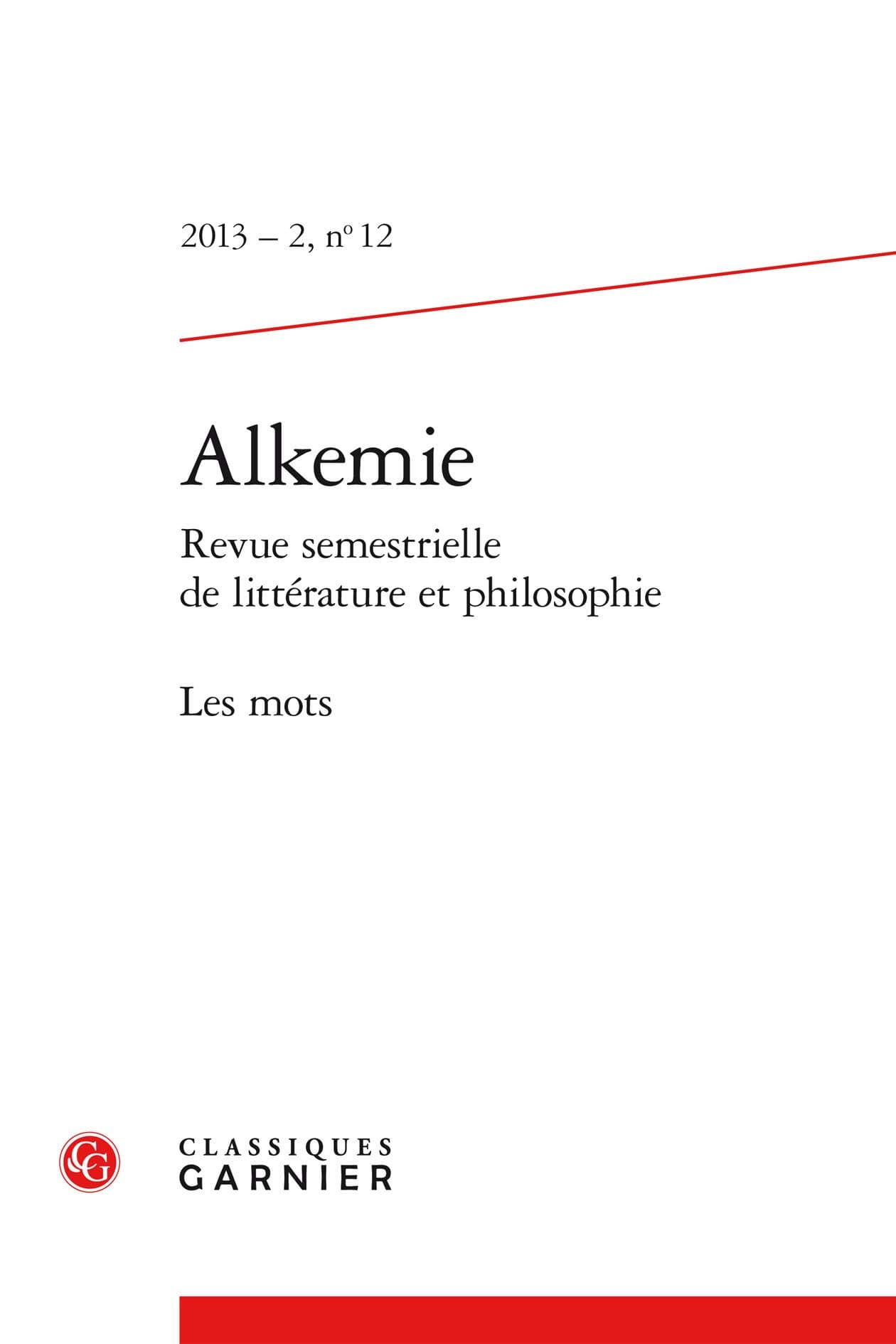 Alkemie: Les mots (2013) (2013 - 2, n° 12)