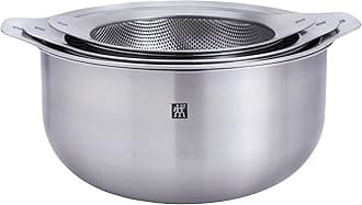 Prep 6-pc Brushed Stainless Steels Nesting Bowls & Strainers Set