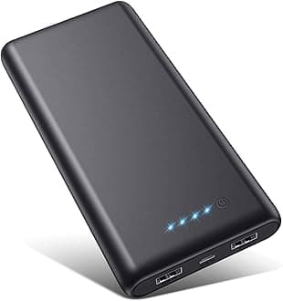 QTshine Portable Charger Power Bank 26800mAh Ultra High Capacity Secure External Cell Phone Battery Compact with High Power Cells and 2 USB Outputs, Smart Charge for Smartphone, Android, Tablet etc.