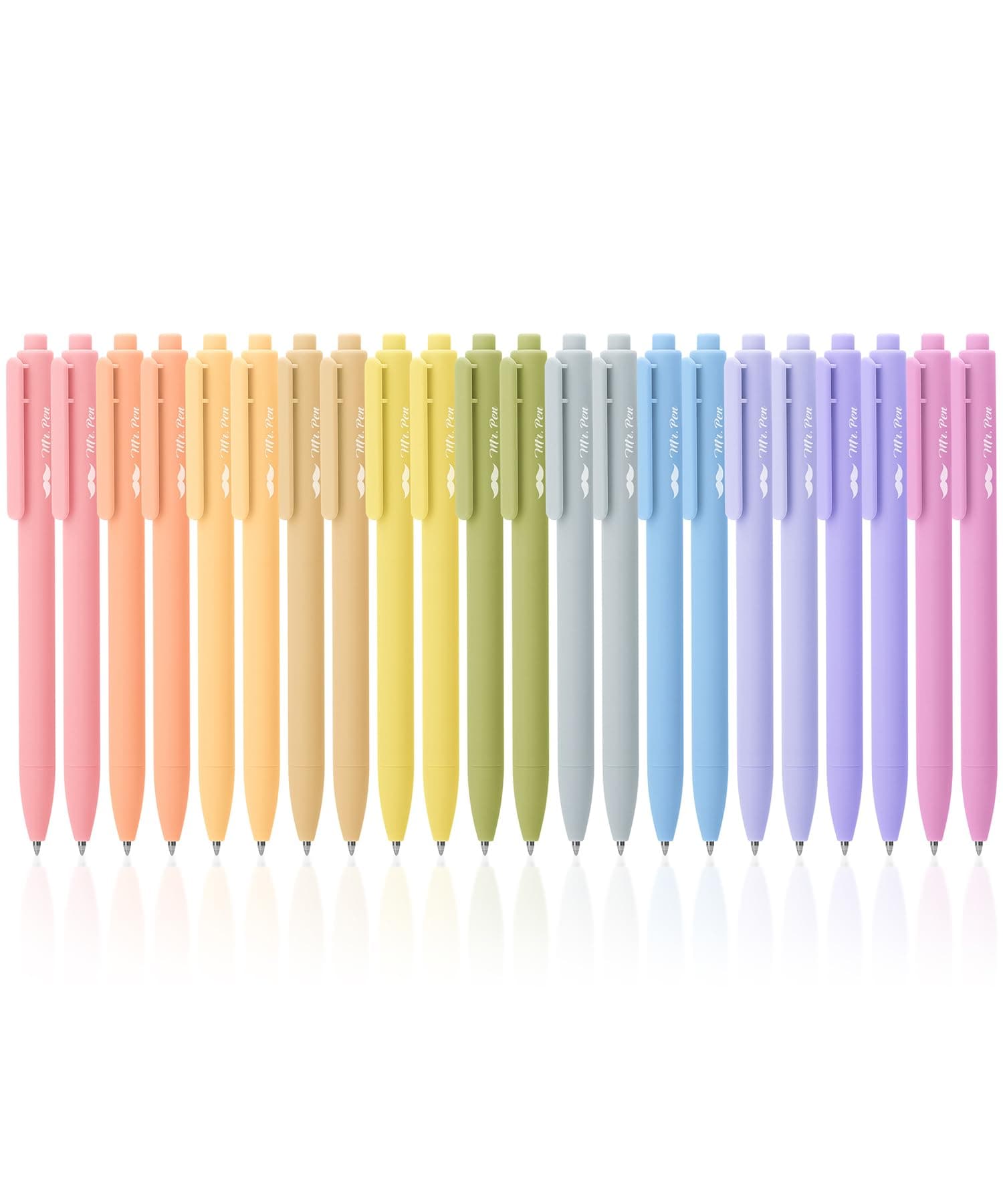 Mr. Pen- Retractable Gel Pens Bulk, 22 Pack, Black Ink, Mild Barrel Gel Pens, Fine Point 0.7mm