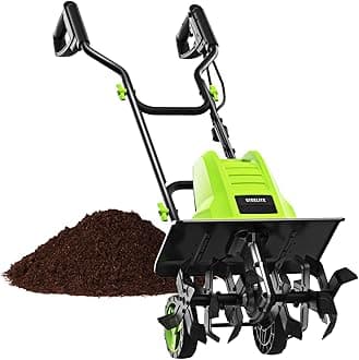 STEELITE 16-Inch Corded Electric Tiller, 13.5 Amp Powerful Garden Cultivator for Soil Preparation and Landscaping – Lightweight, Durable, and Easy to Use