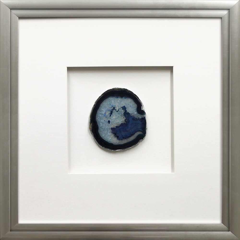 FA106023 Framed Blue Agate Slice Print Painting Artwork