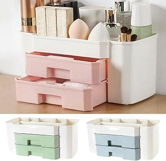 Makeup Organizer Countertop Plastic Cosmetic Display Cases Large Capacity Bathroom Storage Organizer Skincare Organizers Makeup Holder Makeup Case Organizer for Dresser Countertop Vanity
